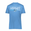 Florida Surf performance tee, hockey logo, Columbia blue