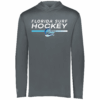 Florida Surf lightweight performance hoodie, new hockey logo, graphite