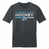 Florida Surf tee, new hockey logo, charcoal