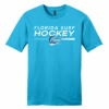Florida Surf tee, new hockey logo, light turquoise