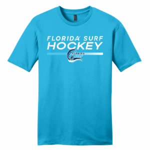 Florida Surf tee, new hockey logo, light turquoise
