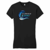 Florida Surf womens fitted tee, black