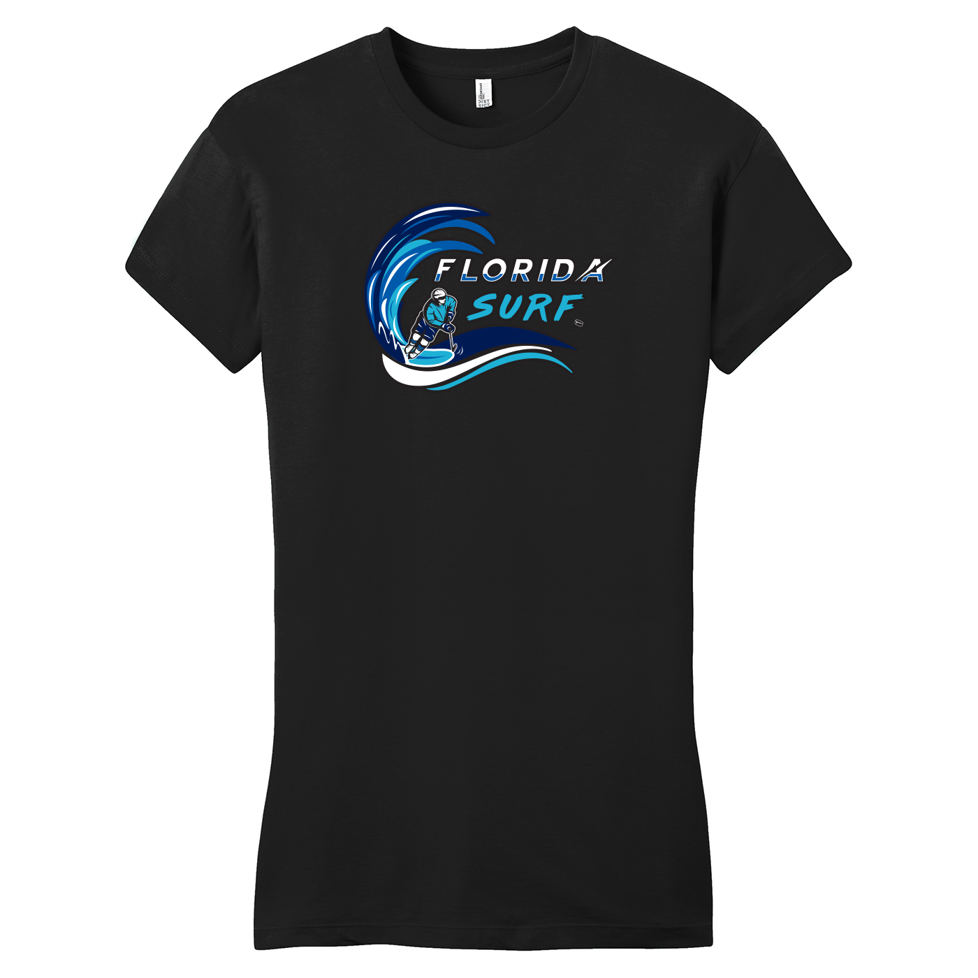 Florida Surf womens fitted tee, black