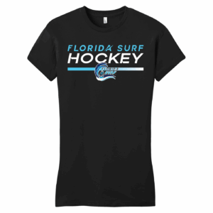 Florida Surf women's fitted tee, new hockey logo, black