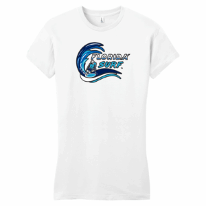 Florida Surf womens fitted tee, white
